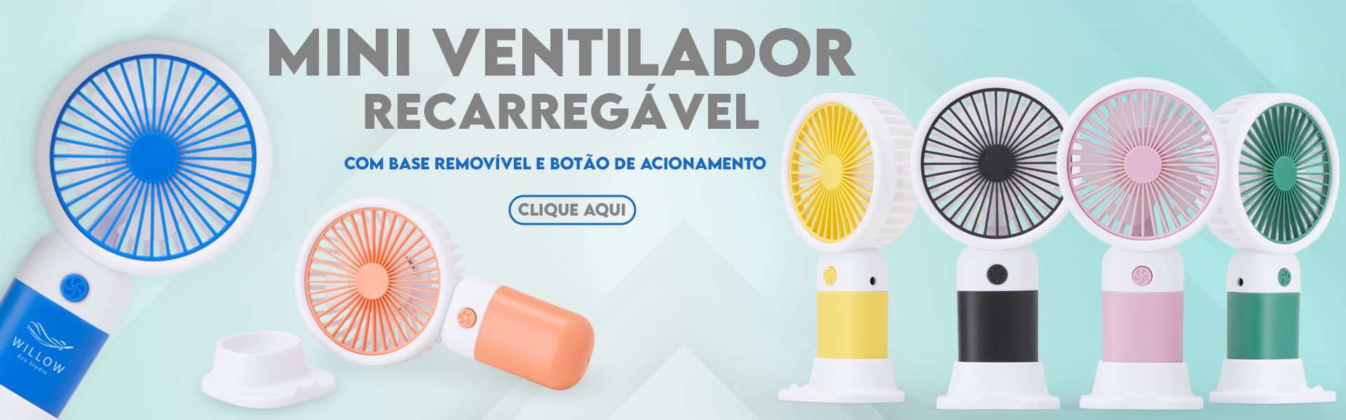 Mini Ventilador Recarregável
